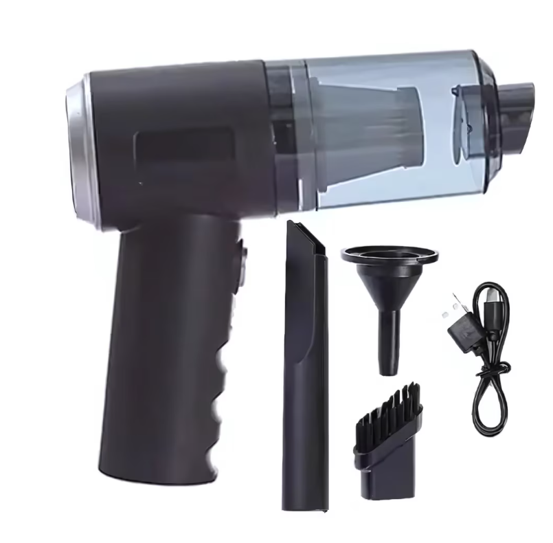 Aspirator Portabil 3-in-1, Functie de Suflare si Incarcare prin Statie USB – Putere 120W, 5 ACCESORII INCLUSE