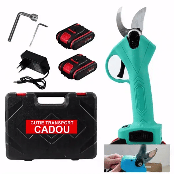 Foarfeca Electrica De Gradina Cu 2 Acumulatori De 48V