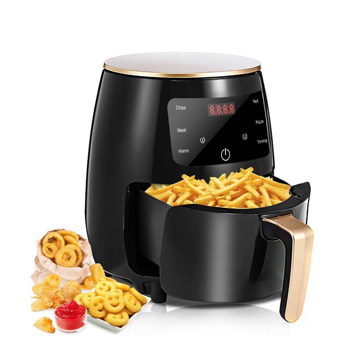 Air Fryer - Friteuza cu Aer Cald, Capacitate 6L + Carte de Retete in Romana